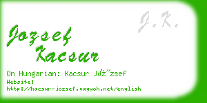 jozsef kacsur business card